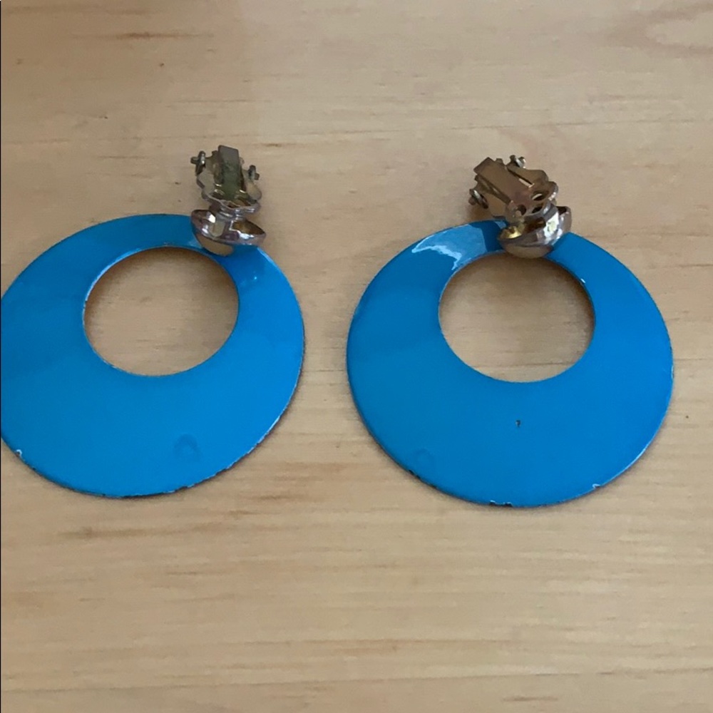 Vintage Blue Clip-On Earrings
